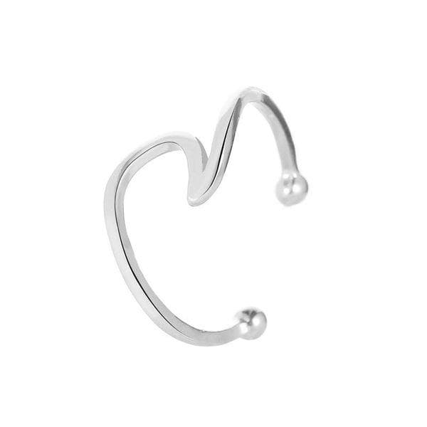 1 st Earcuff Ear Cuff Örhänge i Silver Färg Silver