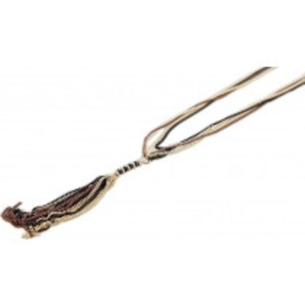 Långt Retro Halsband med Kedjor i Guld, Brun & Svart med Tofs multifärg