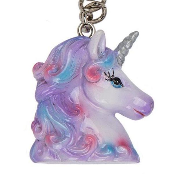 Nyckelring med Unicorn / Enhörning i Olika Pastellfärger multifärg