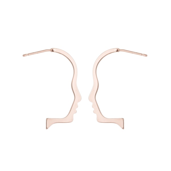 Örhängen Geometrisk Elegant Ansikte / Profil - Rosé Guldpläterat