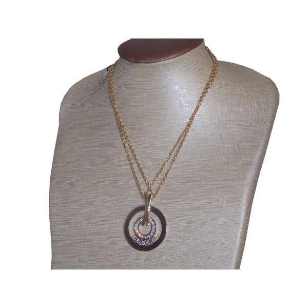 Z&R Halsband i Guld/Silver Färg - Hänge med Swarowski kristaller