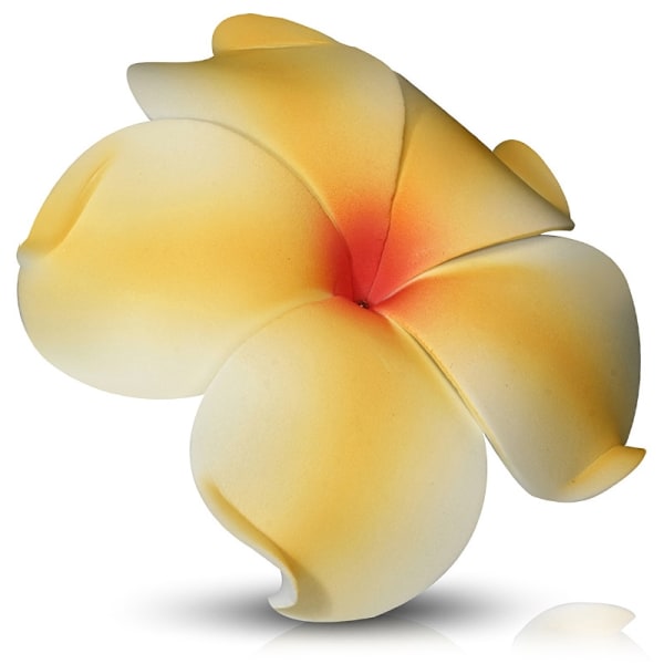 Hårspänne Hårklämma Hår Accessoar med Stor Gul Hawaii Blomma