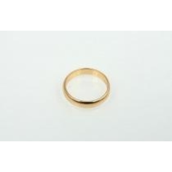 Slät Blank Rundad Guld Ring i Rostfritt Stål 4 mm - Stl 16 Guld