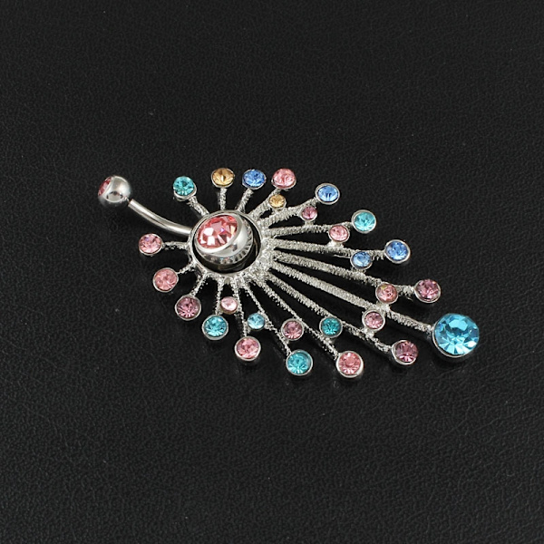 Navelpiercing  Multifärgad  / Rhinestone och Kirurgiskt stål