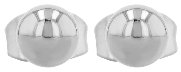 Små Silver Stud Örhängen i Rostfritt Stål - Klassiska Blanka Kulor / Pärlor / Bollar - 5 mm Silver