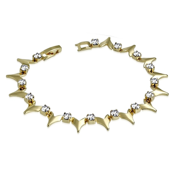 Armband med klara Cubic Zircon Guld Färg