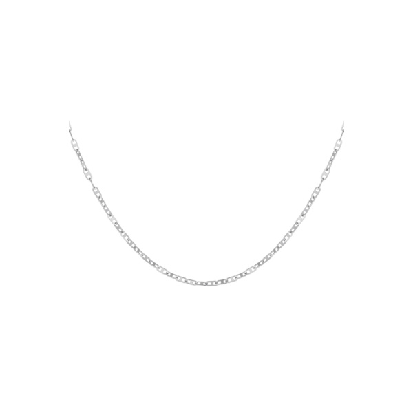Silver Halsband i Rostfritt Stål - Tunn Länk / Kedja - 3 mm Silver