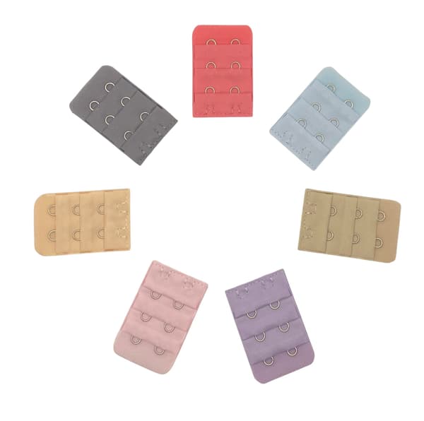 7-pack BH-Förlängare med Hakar / Hyskor i 7 Olika Färger multifärg