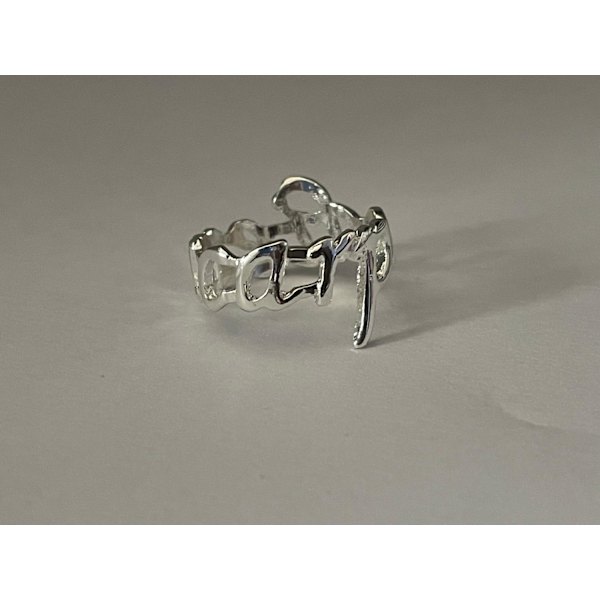 Silver Ring med Text/Motto - Carpe Diem / Fånga Dagen - Stl 18,5 Silver