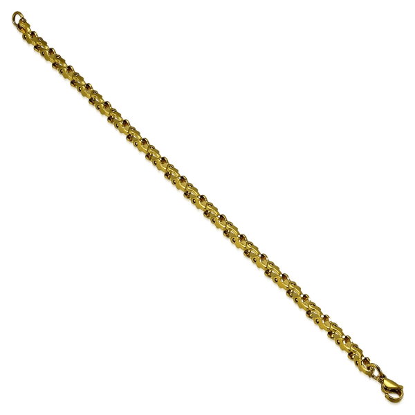 Armband Kedja Rostfritt stål 316L Guld Färg 21 cm/4 mm
