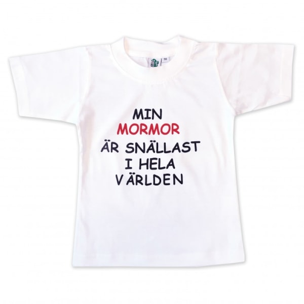 T-shirt Min mormor är snällast i hela världen! 70 (70/74)