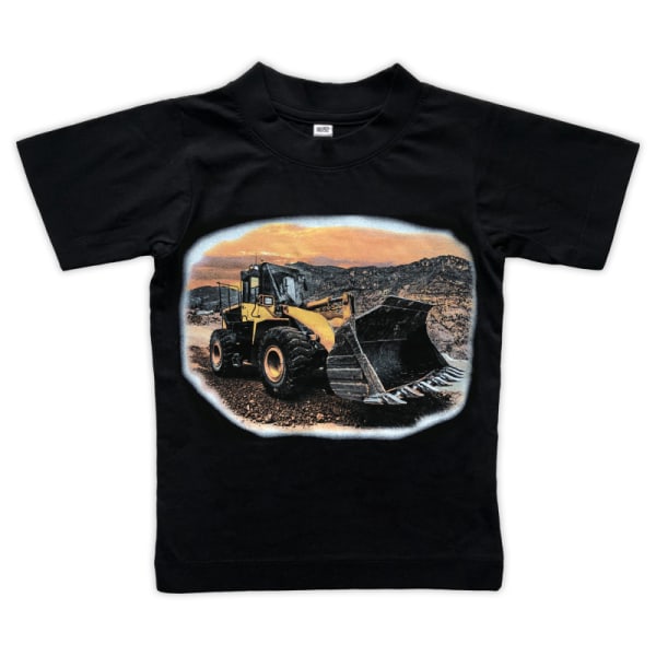 T-shirt Hjullastare i grustag 128 (128/134)