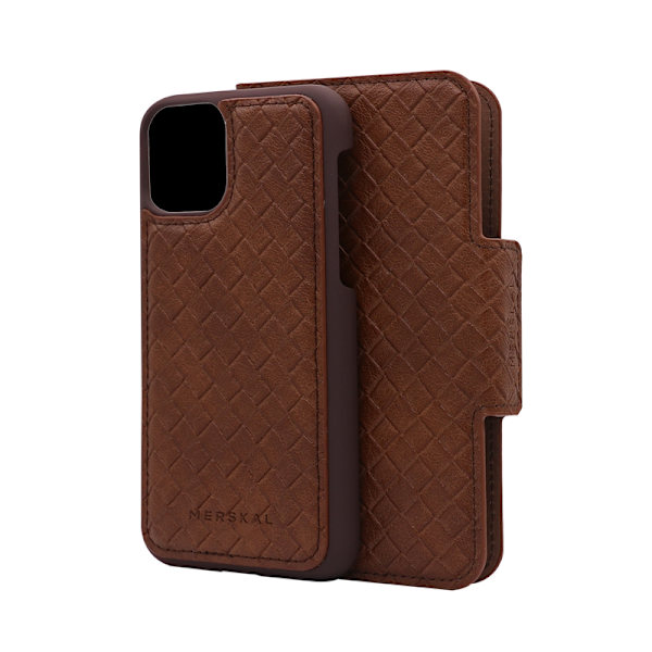 iPhone 11 Pro Merskal Magnetiskt Skal & Plånbok Brun