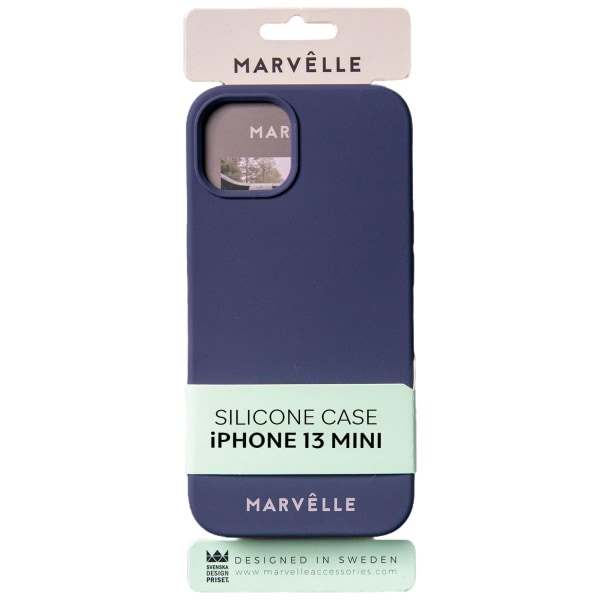 iPhone 13 Mini Marvêlle Liquid Silicone Case Mörkblå