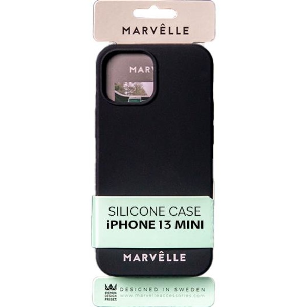 iPhone 13 Mini Marvêlle Liquid Silicon Case Svart