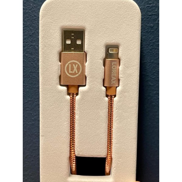 Lightning kabel. Iphone. IPad. Snabbladdning 2.4A. 1m. USB-A. Rosa