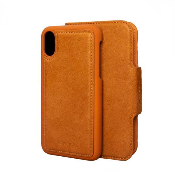 iPhone XR Merskal Magnetiskt Skal & Plånbok Orange