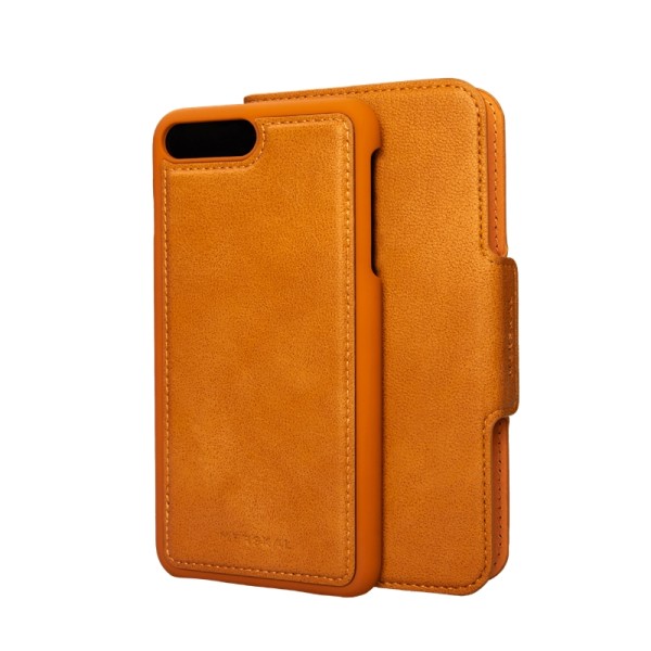 iPhone 7/8 Plus Merskal Magnetiskt Skal & Plånbok Orange