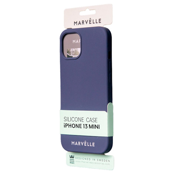 iPhone 13 Mini Marvêlle Liquid Silicone Case Mörkblå