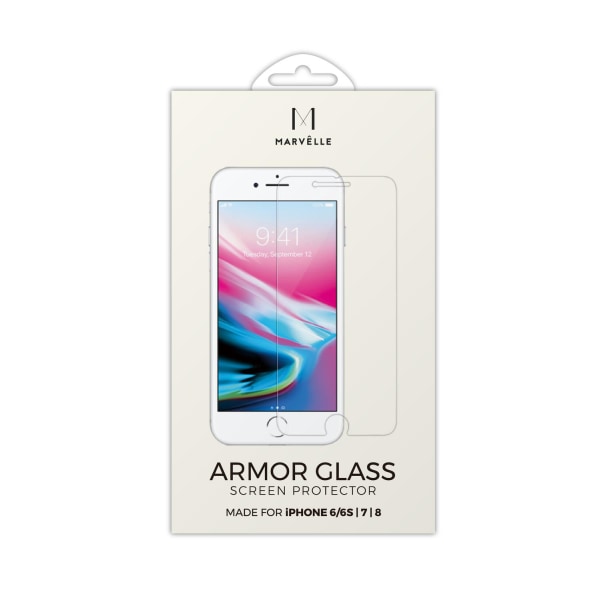 Marvêlle iPhone 6/6S/7/8 Härdat glas Skärmskydd Transparent