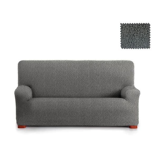 Multielastiskt Roque 3-sits sofföverdrag E06 Grå (180-260cm) SAMMANSÄTTNING: 55% Polyester - 35% Bomull - 10% Elastomer