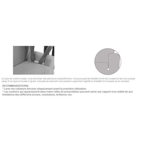 Olivia Relax Fåtölj Elastiskt överdrag - Brun Färg - Standardstorlek - Sammansättning: 50% polyester, 45% bomull, 5% elastomer.