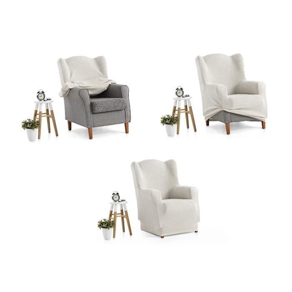 Roque 1-sits multielastiskt vingstolsöverdrag E03 Blå (70-100cm) SAMMANSÄTTNING: 55% Polyester - 35% Bomull - 10%