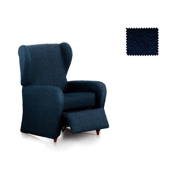 Roque 1-sits Relax Multielastiskt fåtöljöverdrag E03 Blå (60-85cm) SAMMANSÄTTNING: 55% Polyester - 35% Bomull - 10% Elastomer