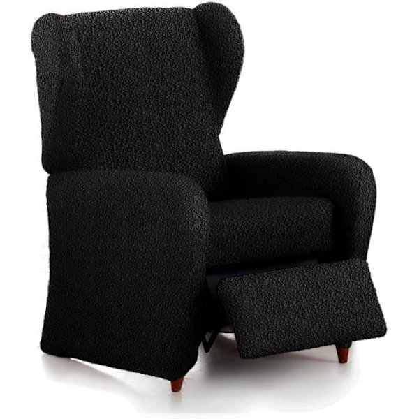 Multielastisk Relax fåtöljöverdrag Spongy 1-sits E10 Svart (60-85cm) SAMMANSÄTTNING: 55% Polyester - 35% Bomull - 10% Elastomer Svart