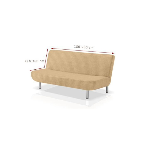 Soffaöverdrag Clic-Clac Multi-elastiskt Roque E11 Vison. KOMPOSITION: 55% Polyester - 35% Bomull - 10% Elastomer