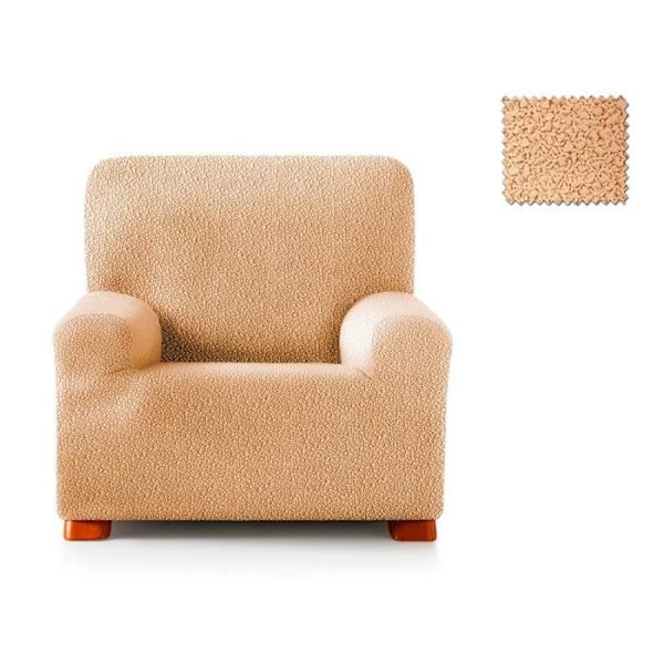 Multielastiskt Roque 1-sits fåtöljöverdrag E01 Beige (80-130cm) SAMMANSÄTTNING: 55% Polyester - 35% Bomull - 10% Elastomer