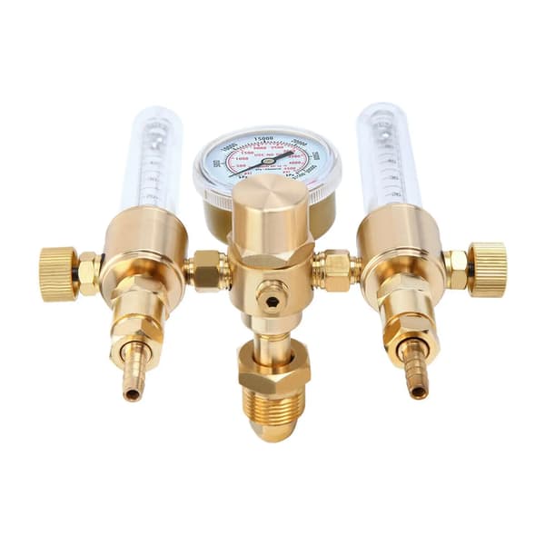 Dubbel Argon CO2 Gas Regulator Flödesmätare 0-60CFH CGA580