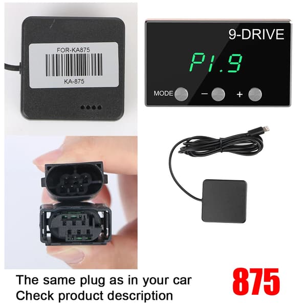 9 Drive 5 tilstande Racing Accelerator Potent Booster Gashåndtagsrespons Controller Plug Play Tuning Dele Tilbehør