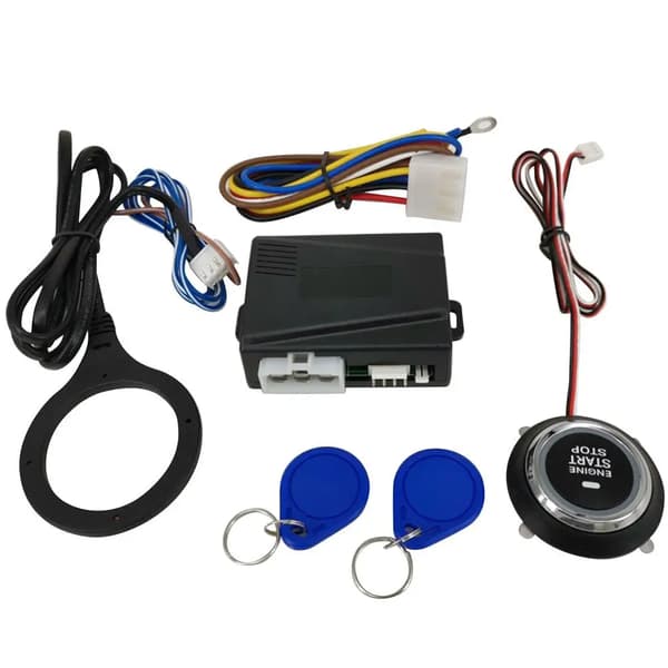RFIDKey Startsystem Stöldskydd CarKey Startsystem Key Start Switch Knapp 12V Billarm Start Stopp Knapp
