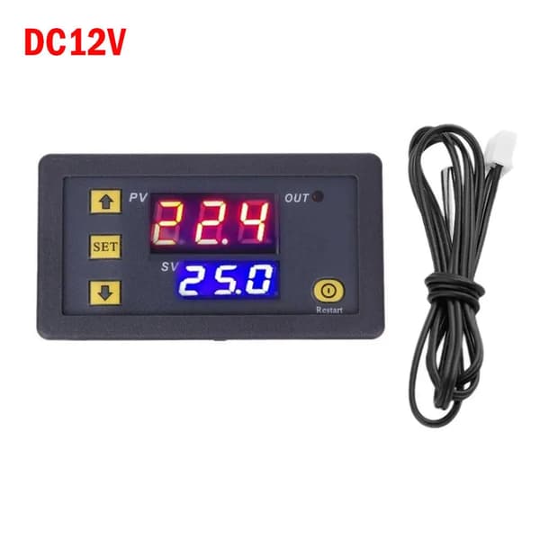 DC12V/24V Digital Temperaturkontroller Termostat K Typ Termoelement Sensor W3230