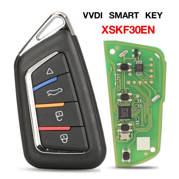 4BTN Universal Smartnøkkel XSKF30EN Fjernkontroll Bilnøkkel For VVDI2/KEY TOOL MAX MINI KEY Program XS Serie