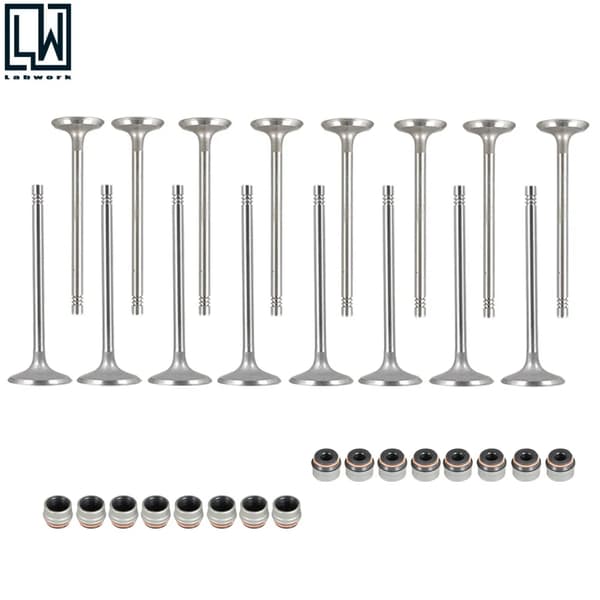 Motorinntaksventiler Eksosventiler 16 stk. Sett Passer for Audi VW 2.0T (FSI, TSI)