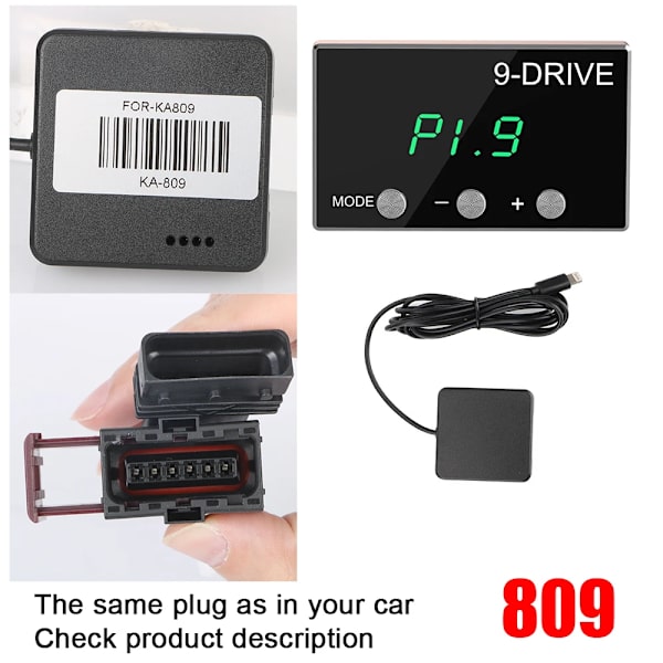 9 Drive 5 tilstande Drosselrespons Controller Plug Play Racing Accelerator Potent Booster Tuning Dele Tilbehør
