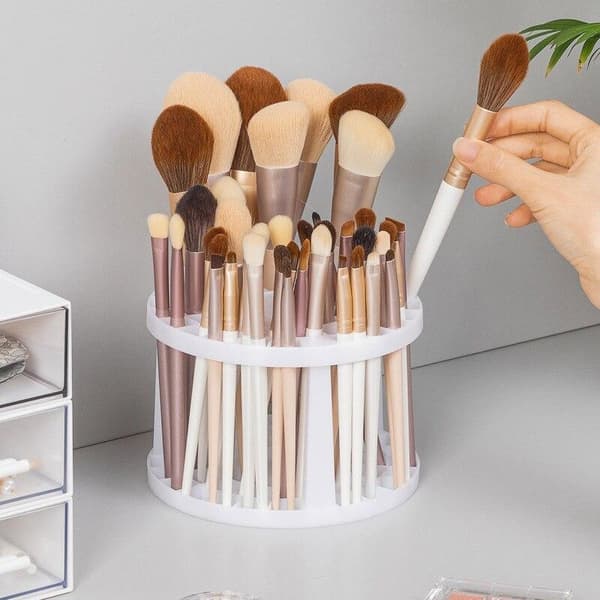 Holder til makeup børster - hvid White