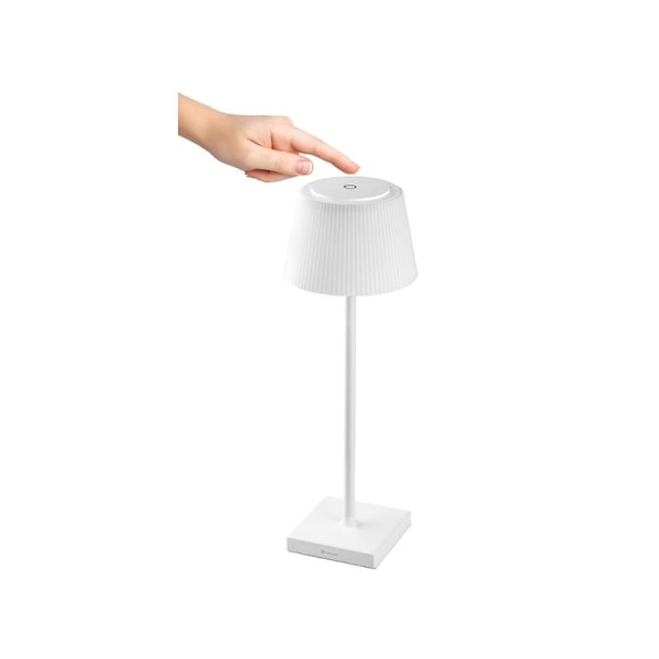 Bordslampa med Stilren Design Vit