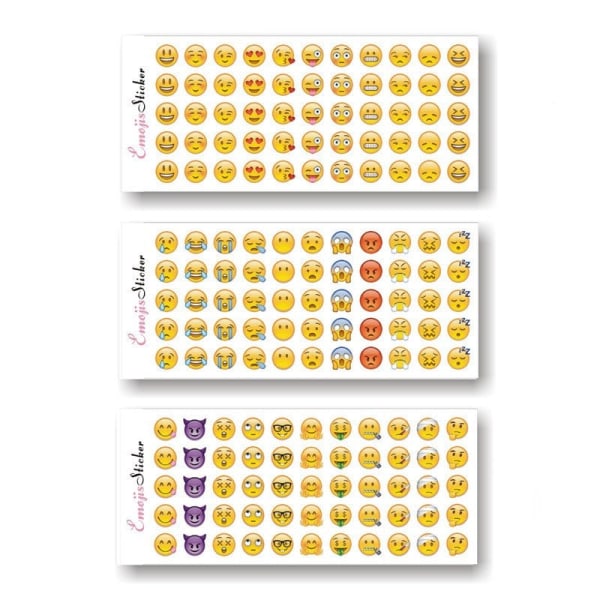 Emoji klistermærker - 33 forskellige motiver Multicolor