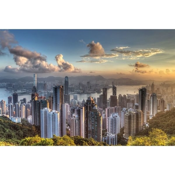 Hong Kong, Maxi Juliste - Victoria Peak Multicolor