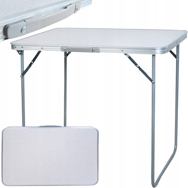 Hopfällbart Campingbord Silver