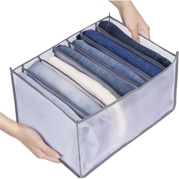 Klädförvaring - Box med 7 fack grå