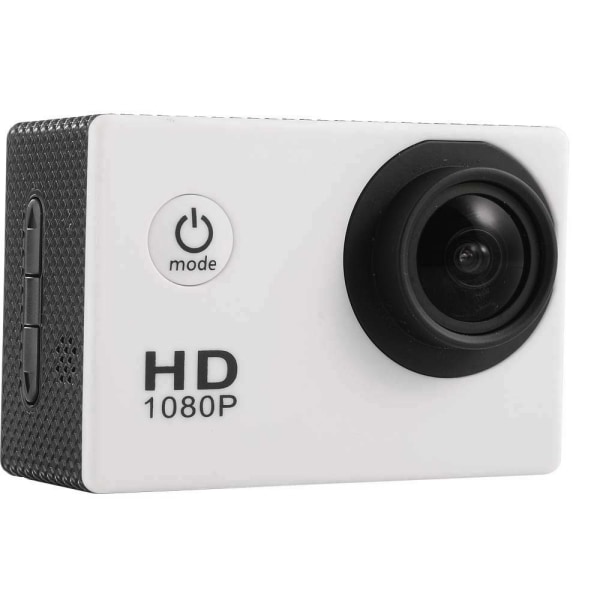 Sports Cam Full HD 1080p/720p - Med tillbehör Vit