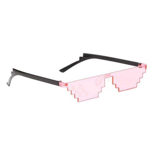 Unika Solglasögon - 8 Bit Pixel - Rosa Rosa