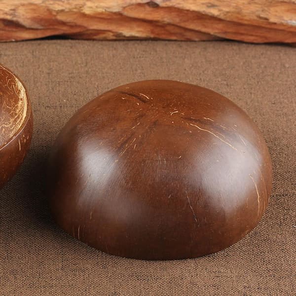 Kulho kookospähkinän kuorta, 4 kpl Brown
