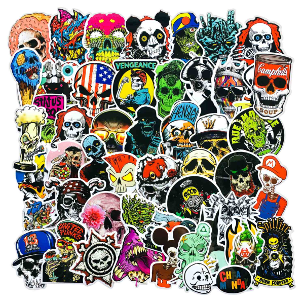 Pack med Klistermärken - Skulls multifärg