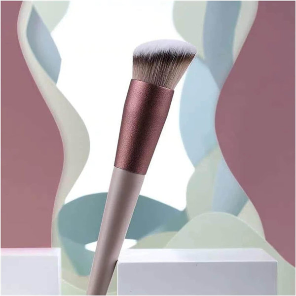 13x Make-up børster med opbevaringstaske Brown