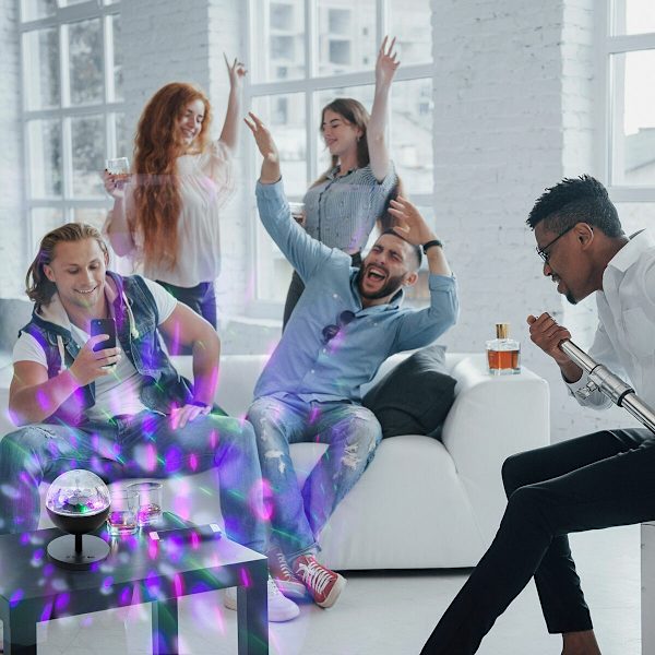 LED-Projektor med BT-Högtalare Svart